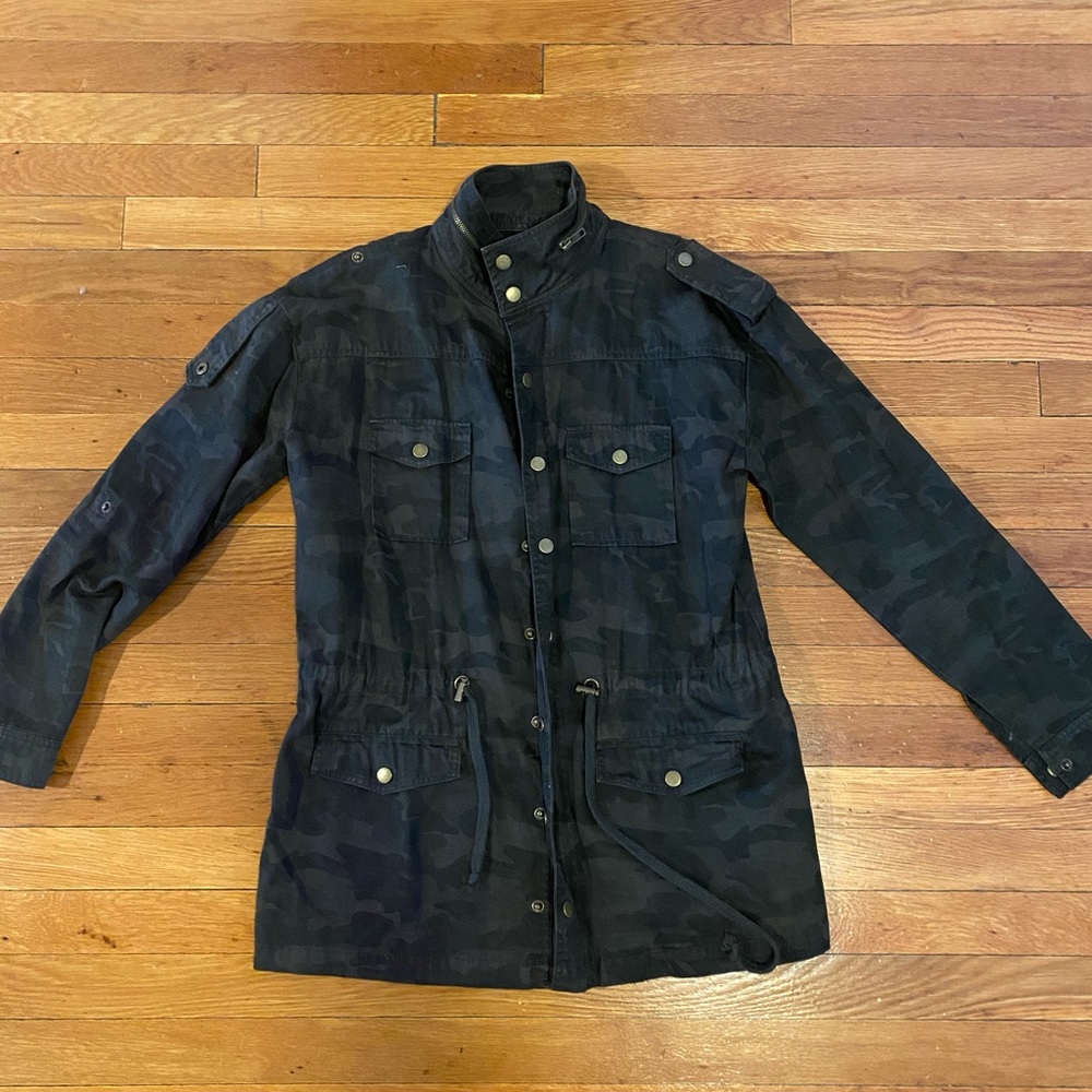 Forever 21 army camo utility jacket coat S camouflage green cotton canvas